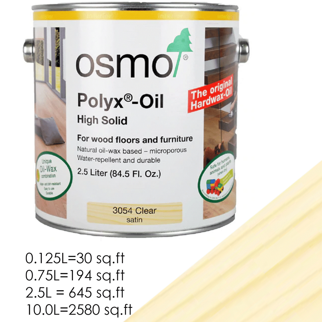 Osmo - Polyx-Oil - 3054 Clear Satin - Hardwax Oil Wood Finish - Interi